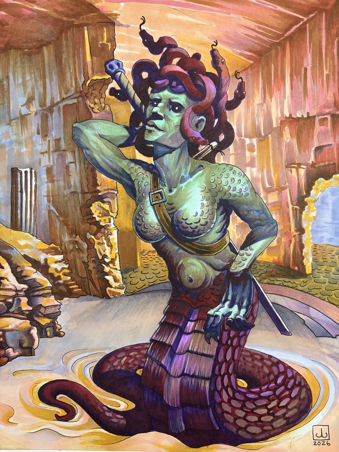 Snake-haired mythological character